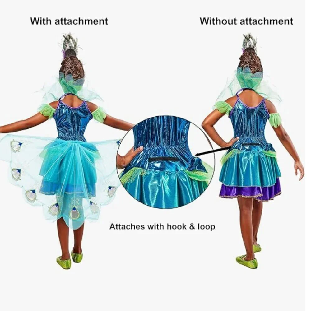 RUBIES Pretty Peacock Purple Teal Blue Green Dress Up Dance Halloween Costume